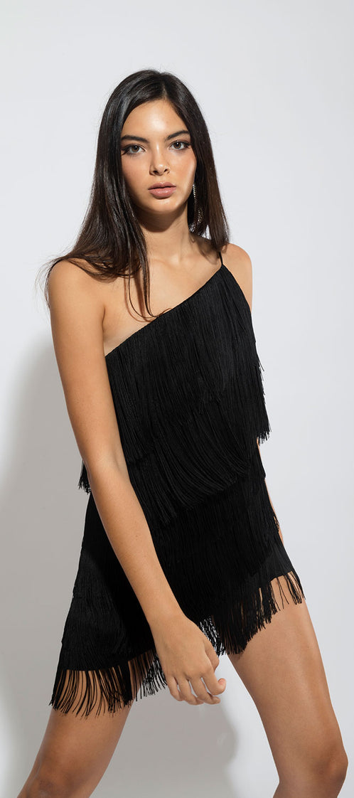 ASYMMETRIC black dress