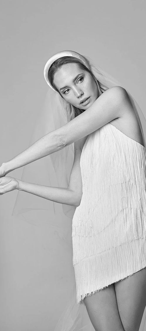 ASYMMETRIC white dress