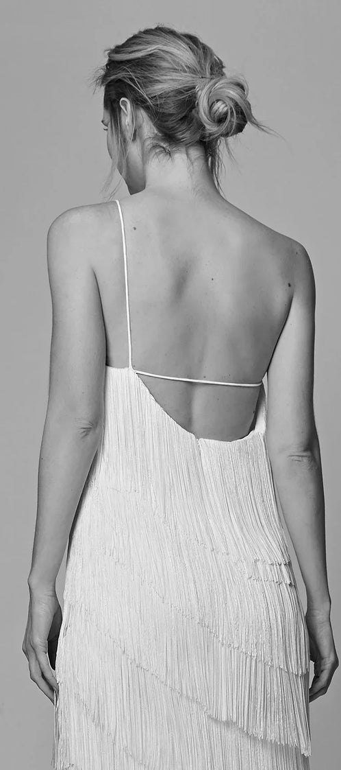 ASYMMETRIC white dress