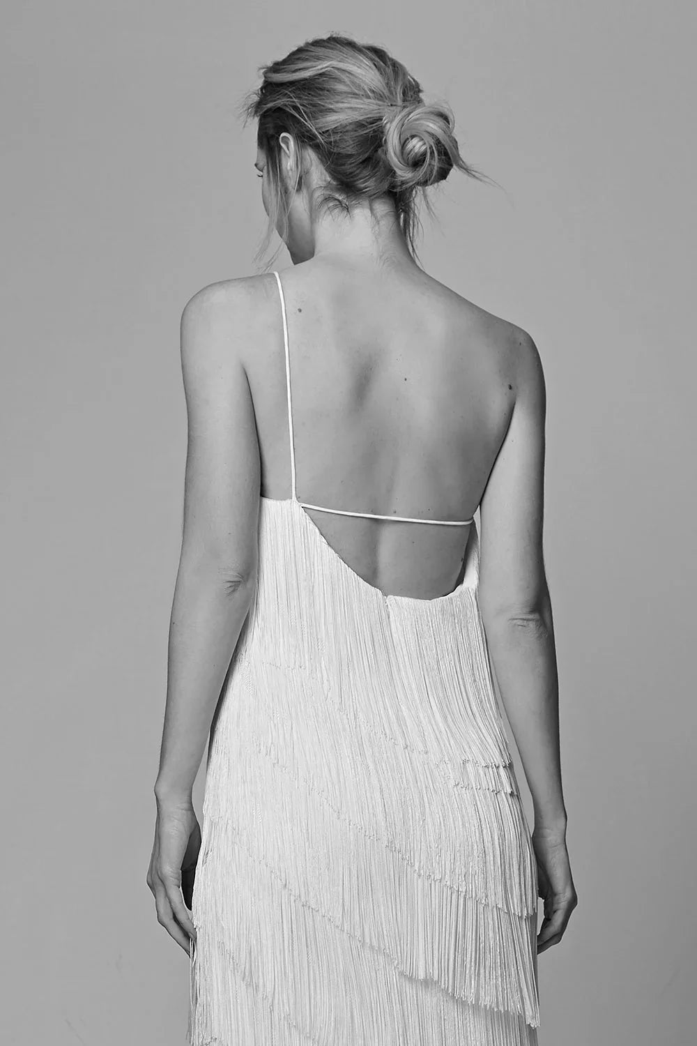 ASYMMETRIC white dress