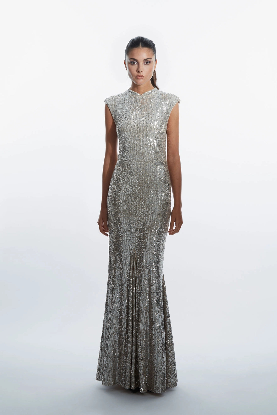 BOND silver dress