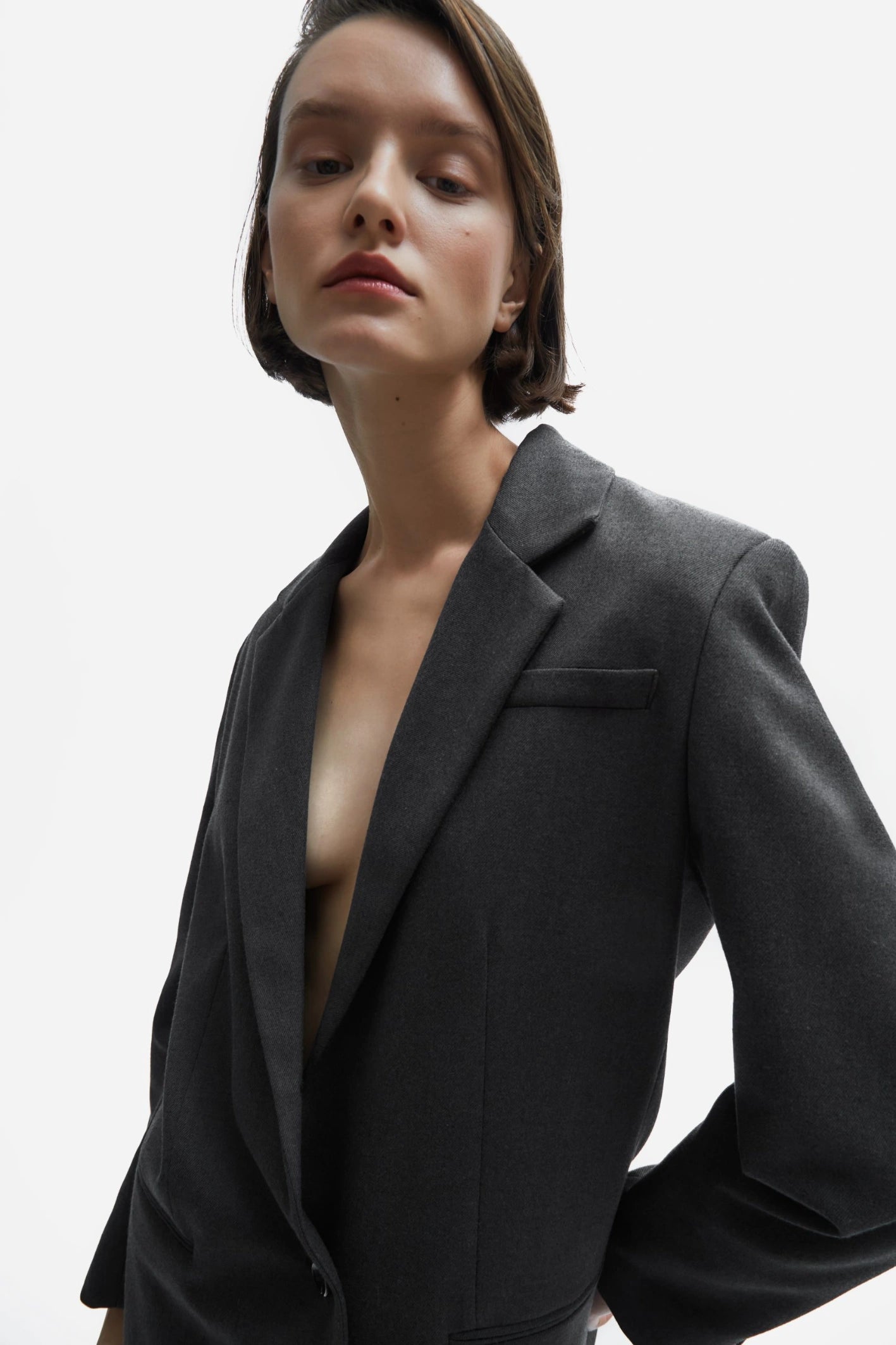 Business suit gray jacket