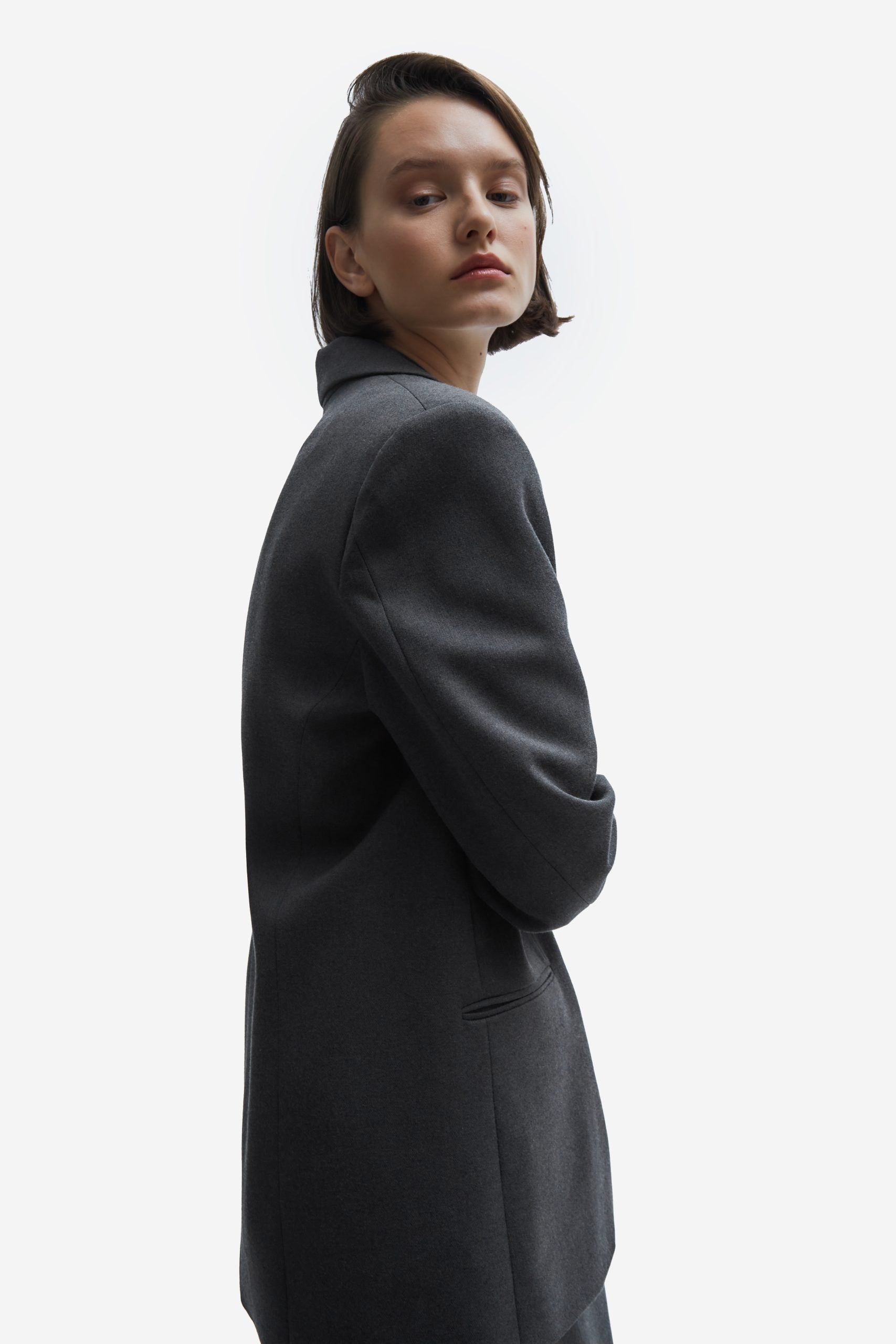 Business suit gray jacket