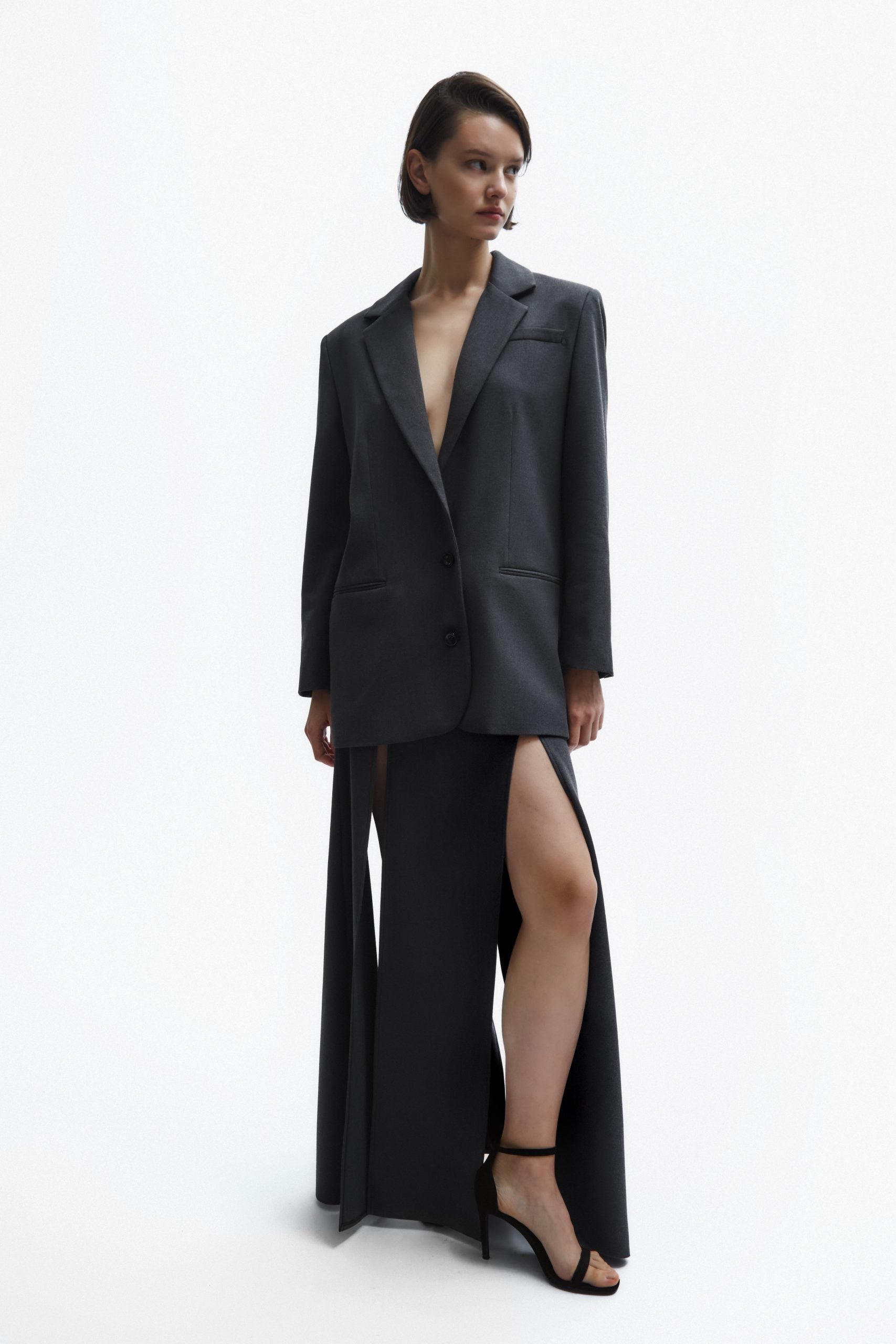 Business suit gray jacket