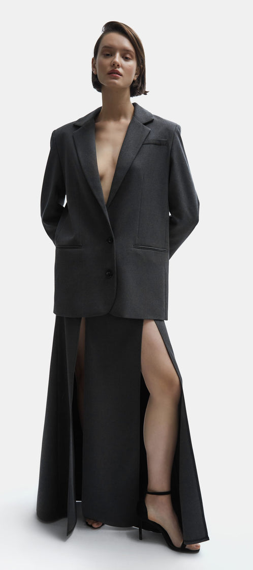 Business suit gray skirt