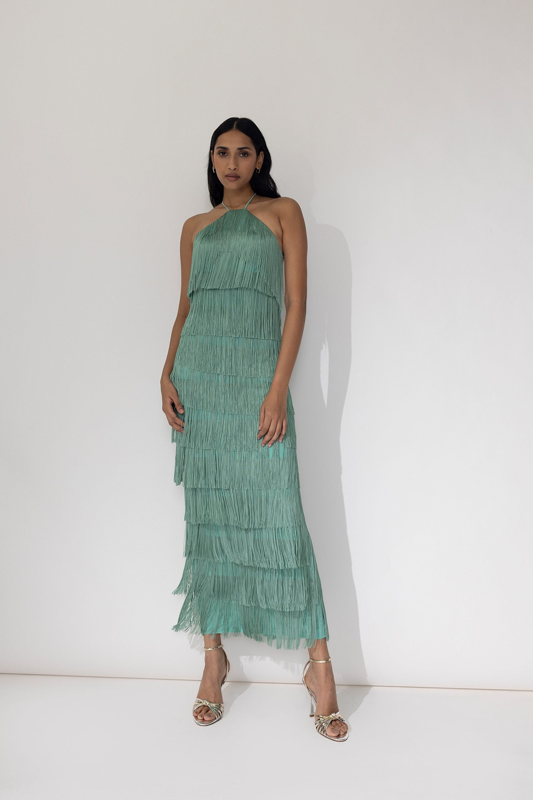 LONG ALBA aquamarine dress