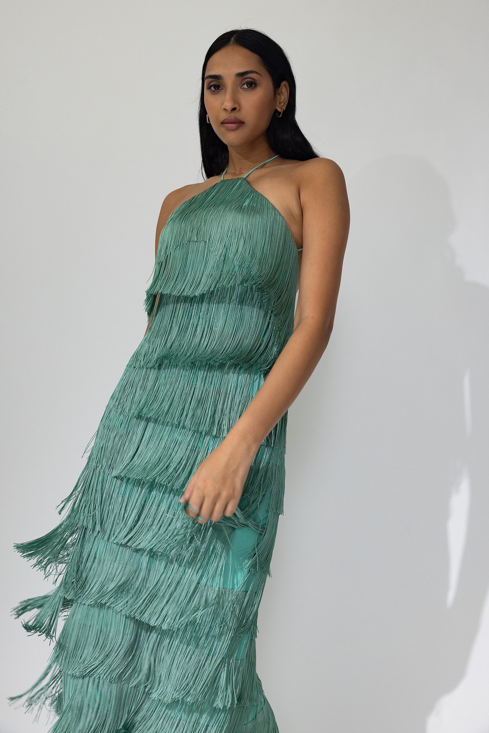 LONG ALBA aquamarine dress