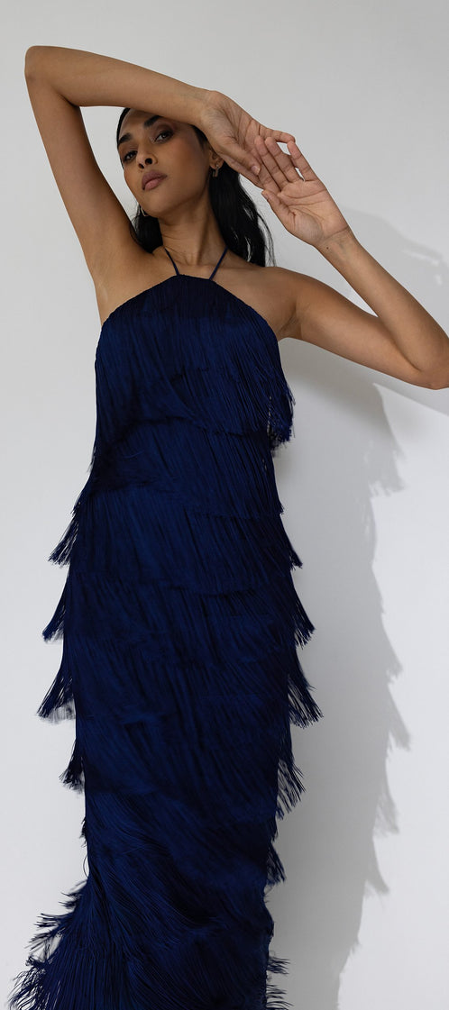 LONG ALBA blue night dress