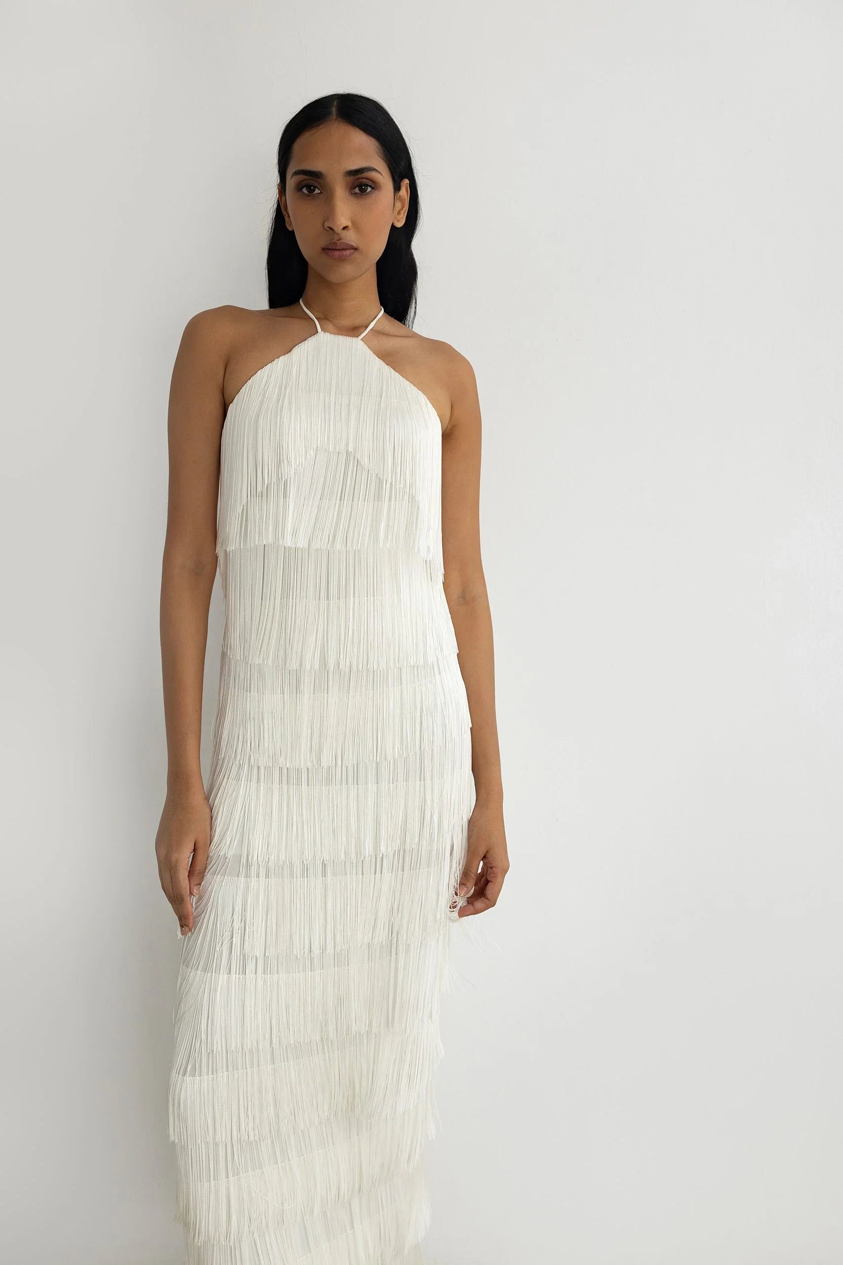 LONG ALBA white cross strap