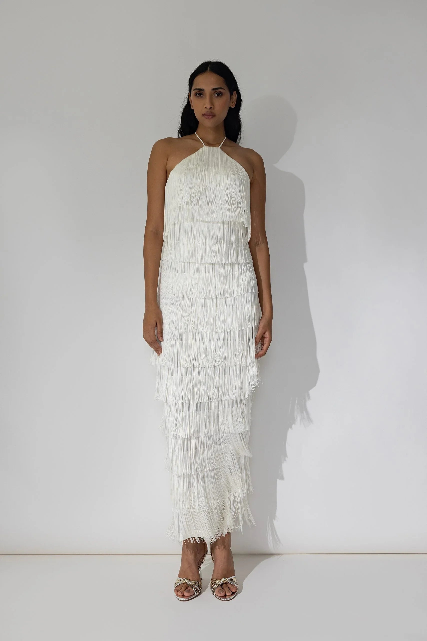 LONG ALBA white cross strap