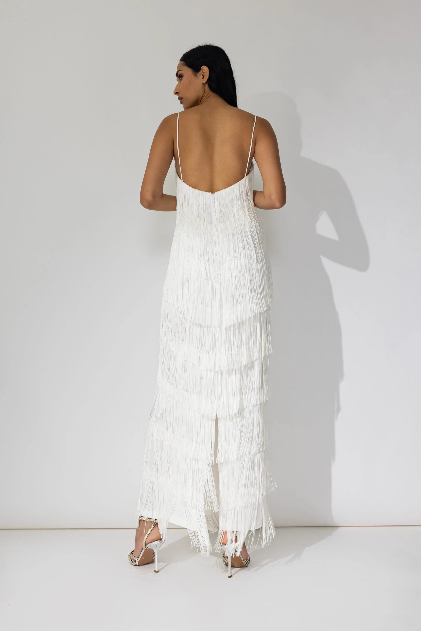 LONG ALBA white cross strap