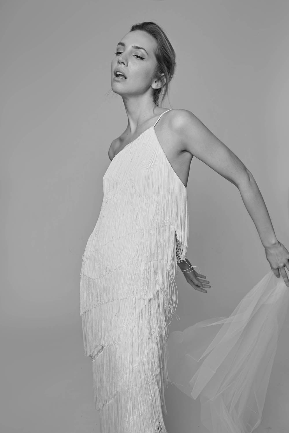 LONG ASYMMETRIC dress