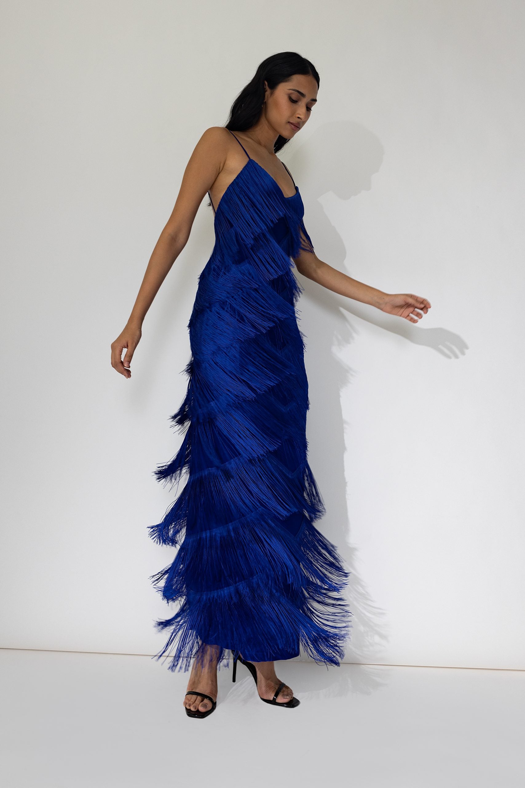 LONG WOM deep blue dress