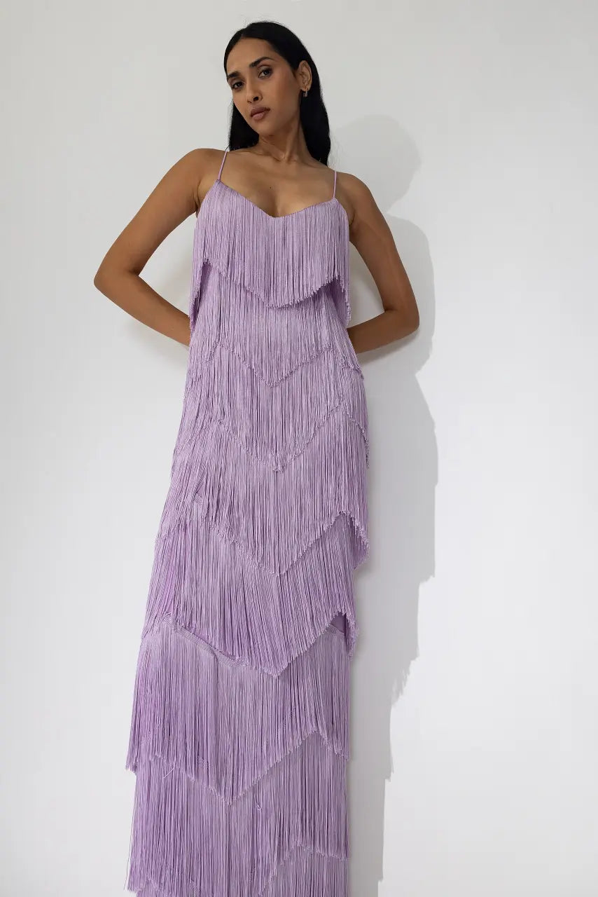 LONG WOMEN'S mauve dress