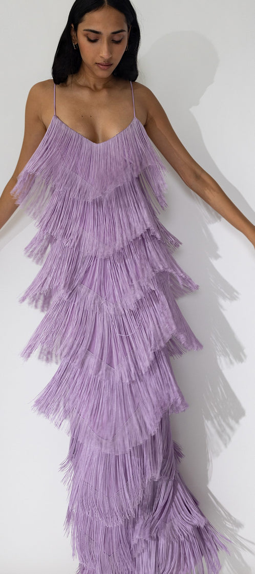 LONG WOMEN'S mauve dress