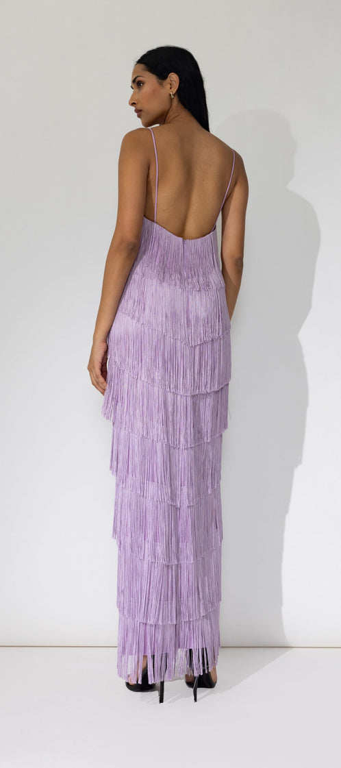 LONG WOMEN'S mauve dress
