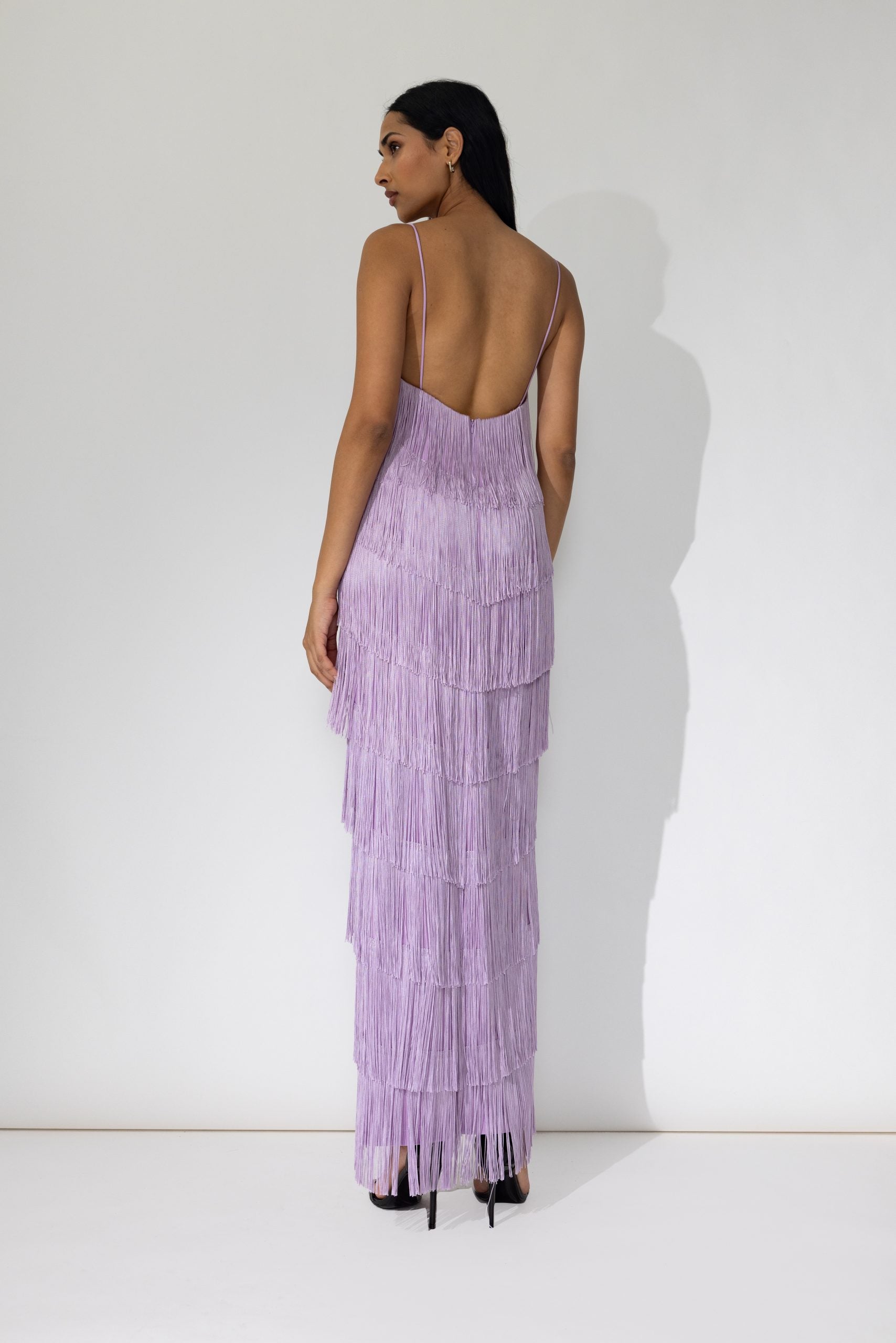 LONG WOMEN'S mauve dress
