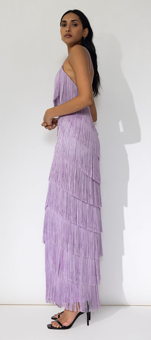 LONG WOMEN'S mauve dress