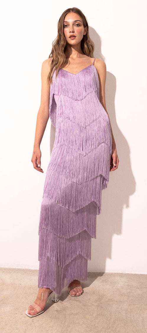 LONG WOMEN'S mauve dress