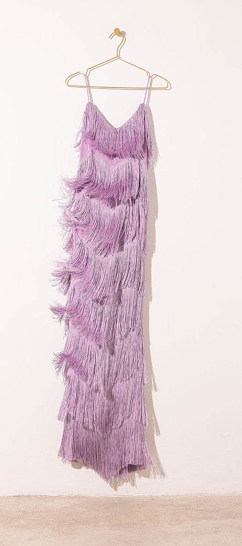 LONG WOMEN'S mauve dress