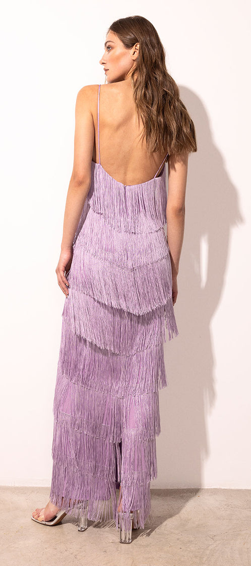 LONG WOMEN'S mauve dress