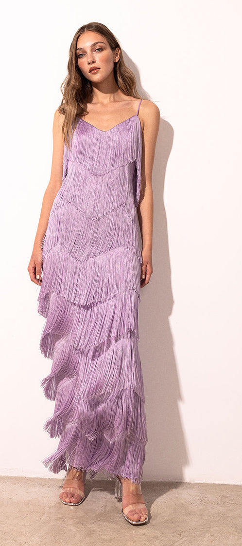 LONG WOMEN'S mauve dress