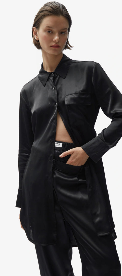 TOMGIRL black silk shirt
