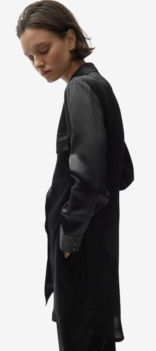 TOMGIRL black silk shirt