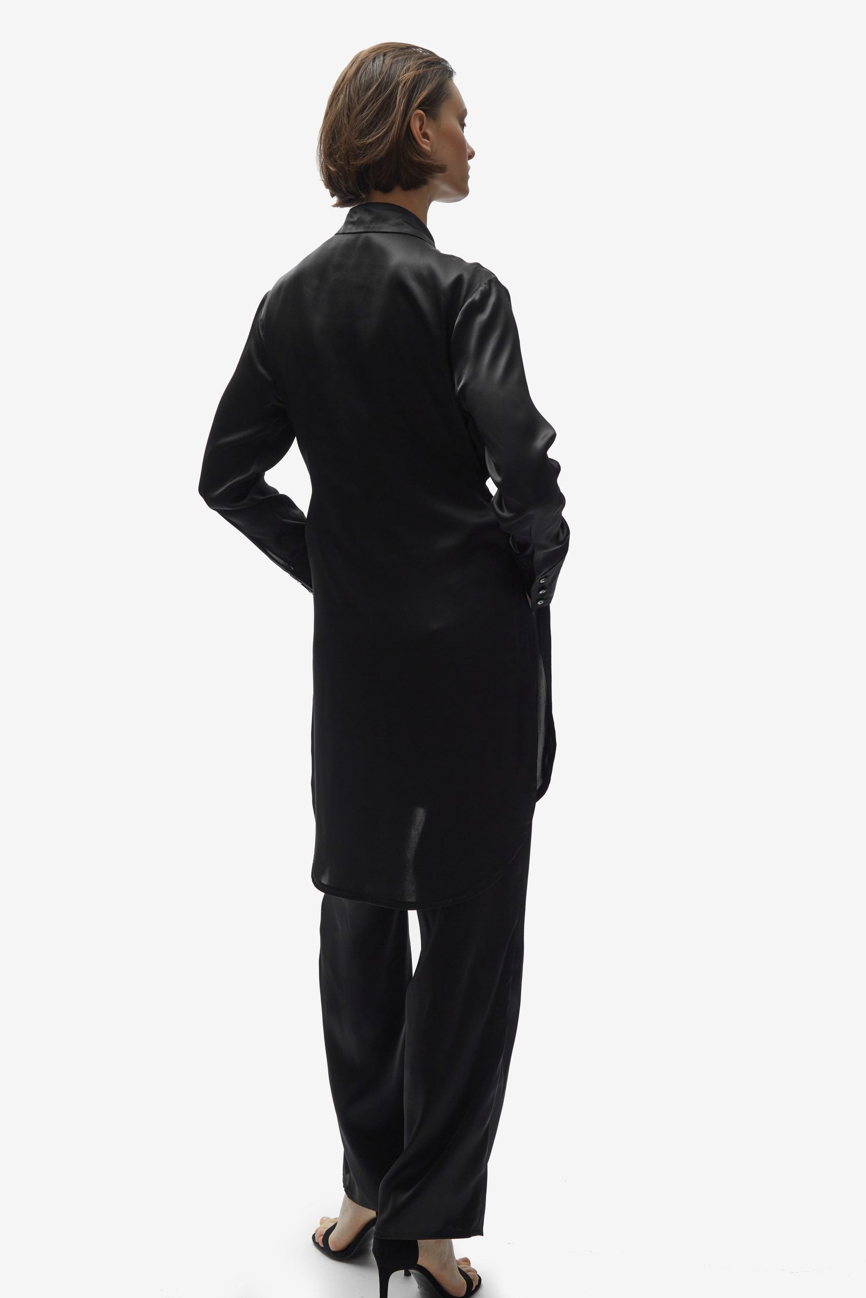 TOMGIRL black silk shirt