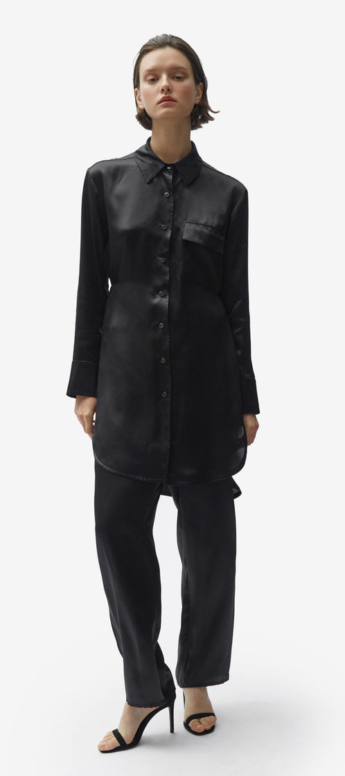 TOMGIRL black silk shirt