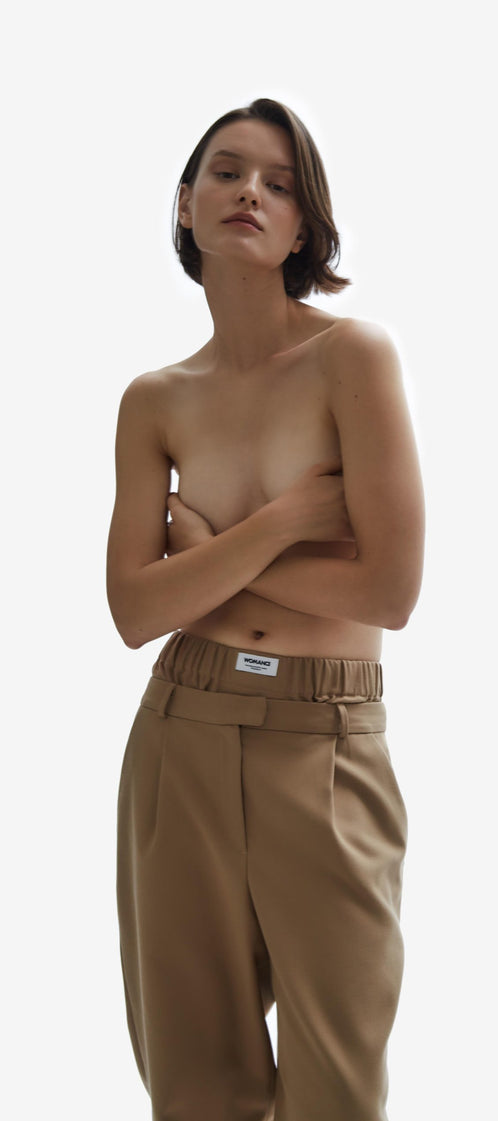 TOMGIRL camel trousers