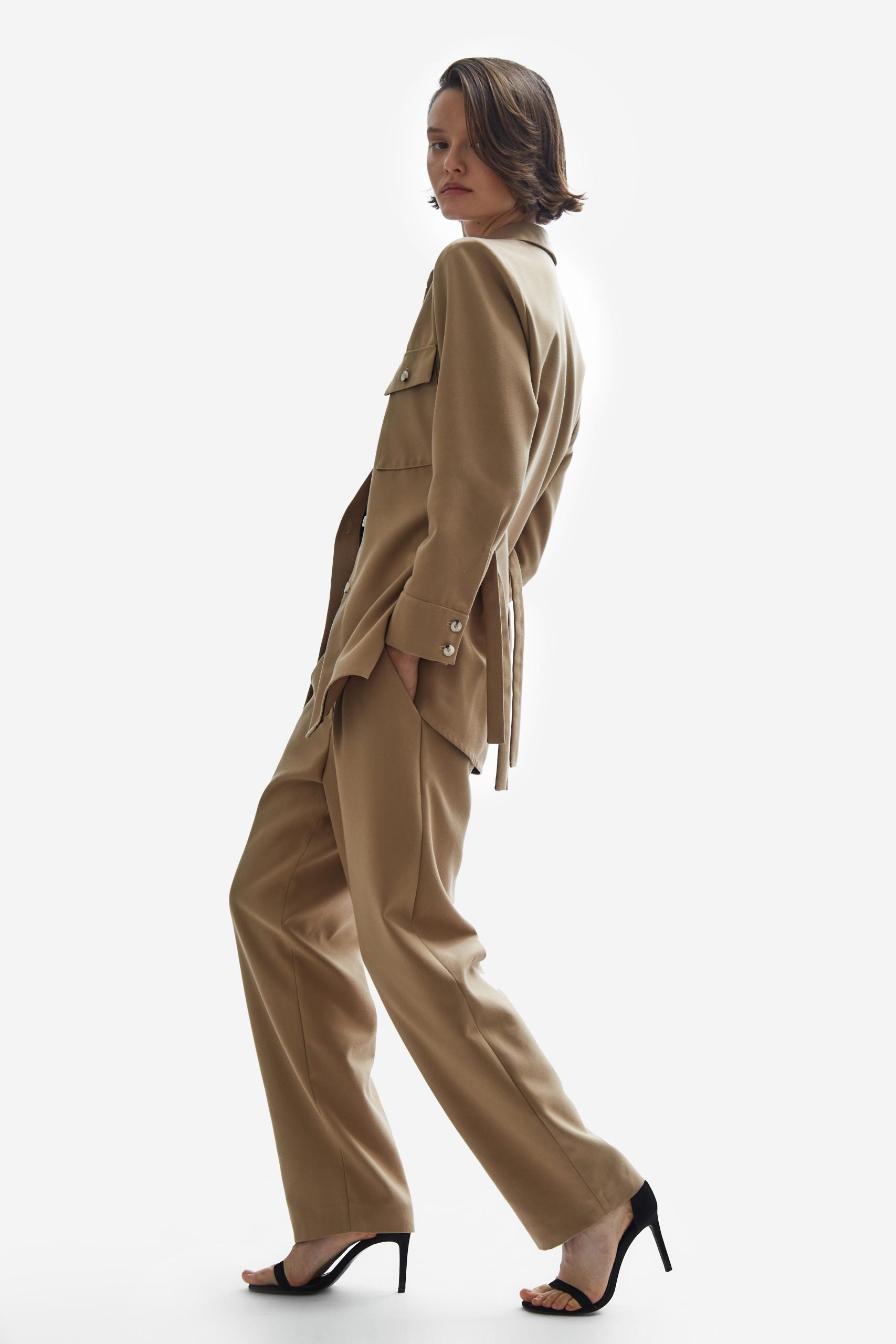 TOMGIRL camel trousers