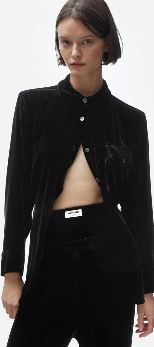 TOMGIRL velvet shirt