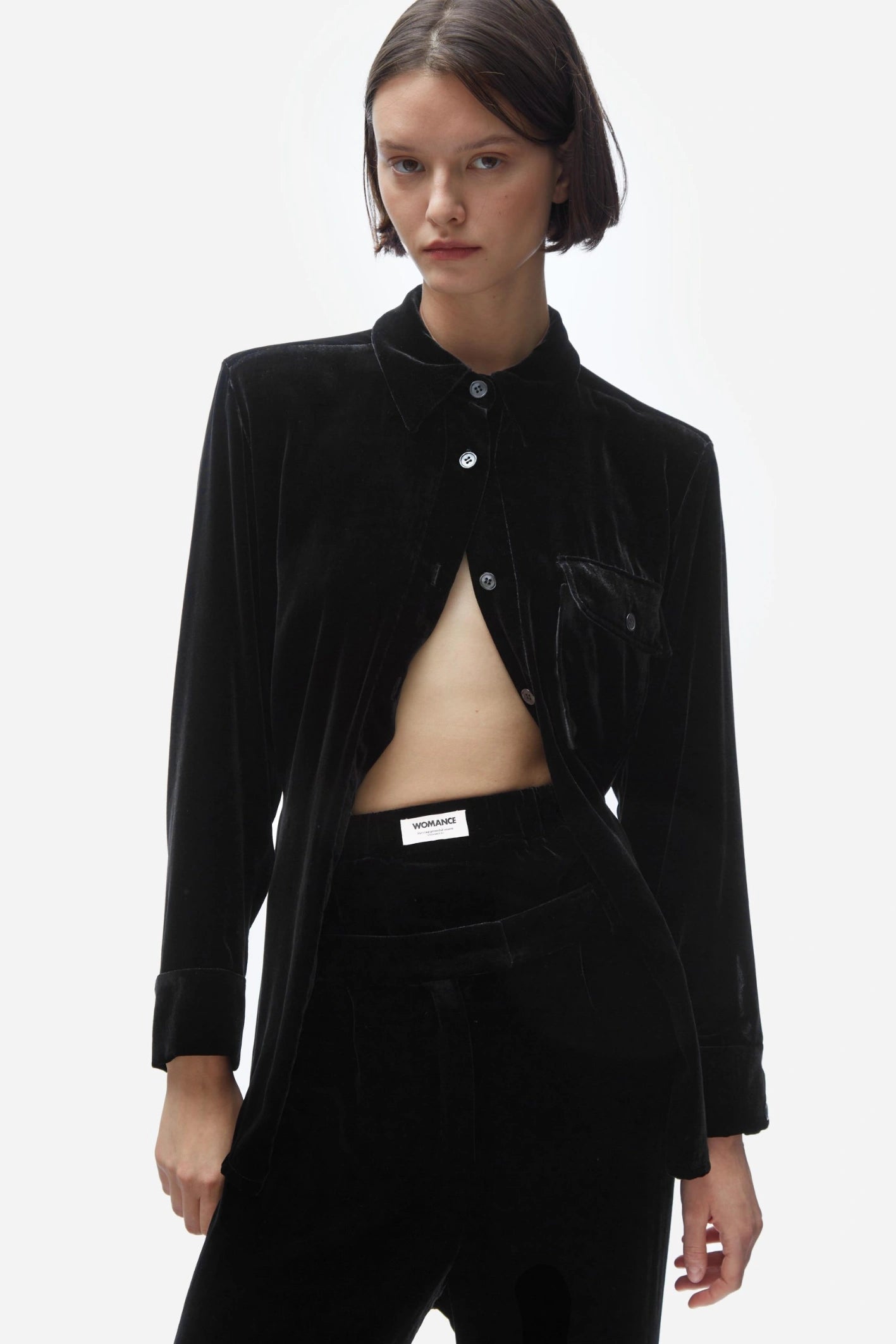 TOMGIRL velvet shirt