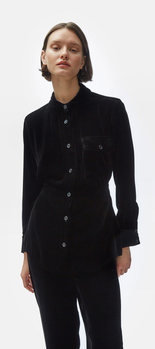 TOMGIRL velvet shirt