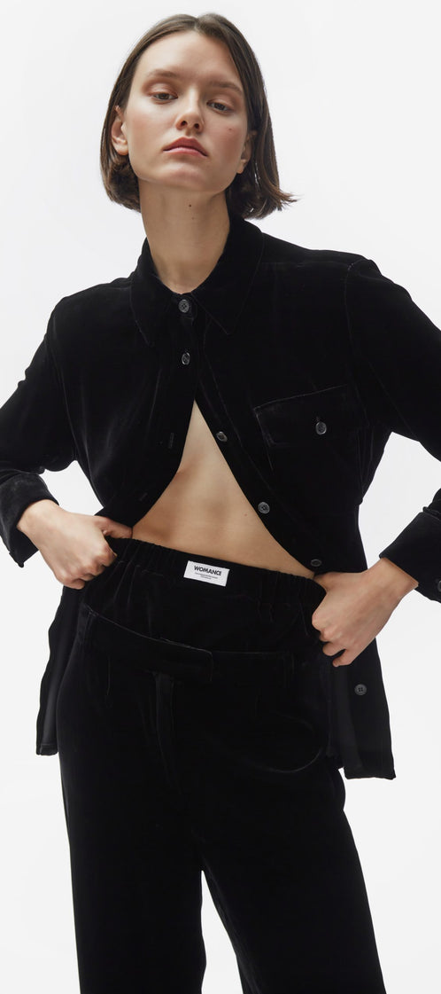 TOMGIRL velvet shirt