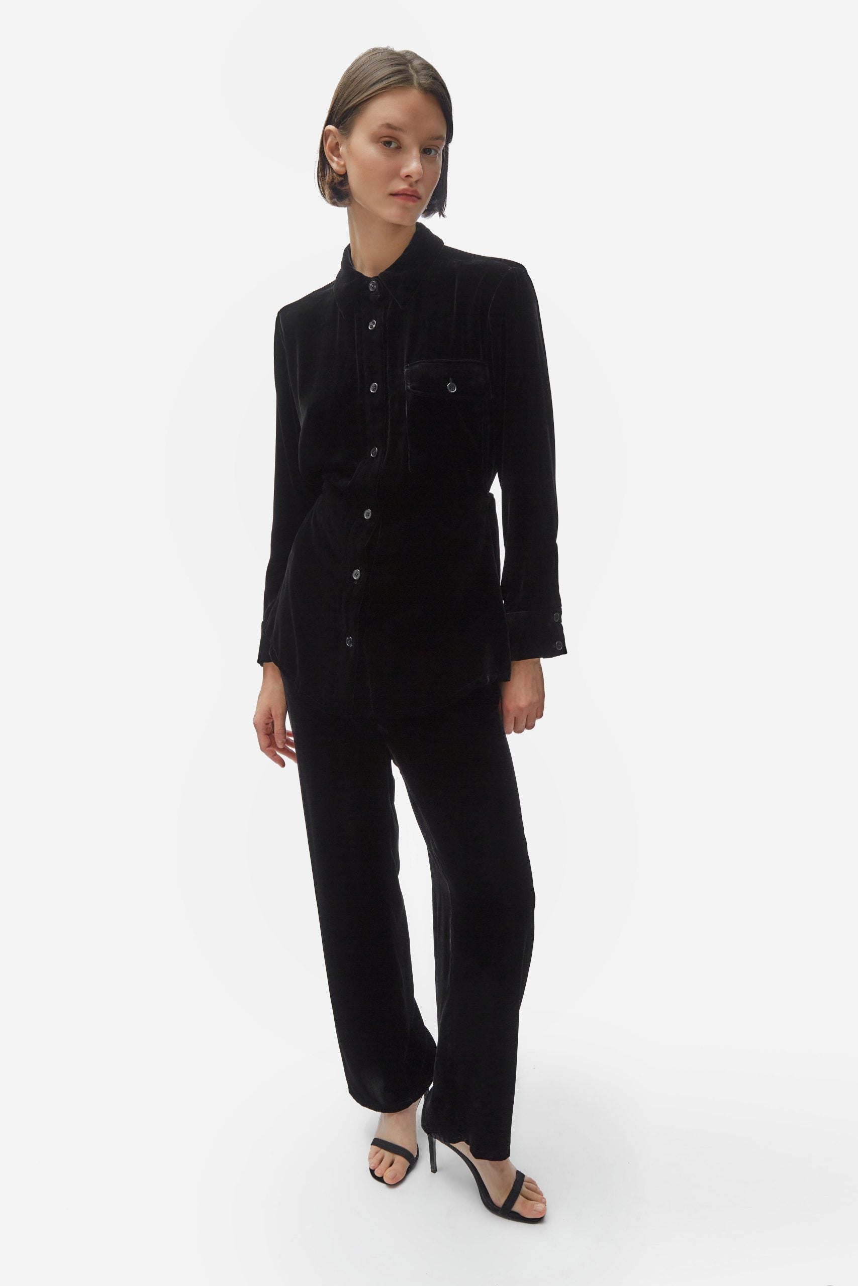 TOMGIRL velvet shirt