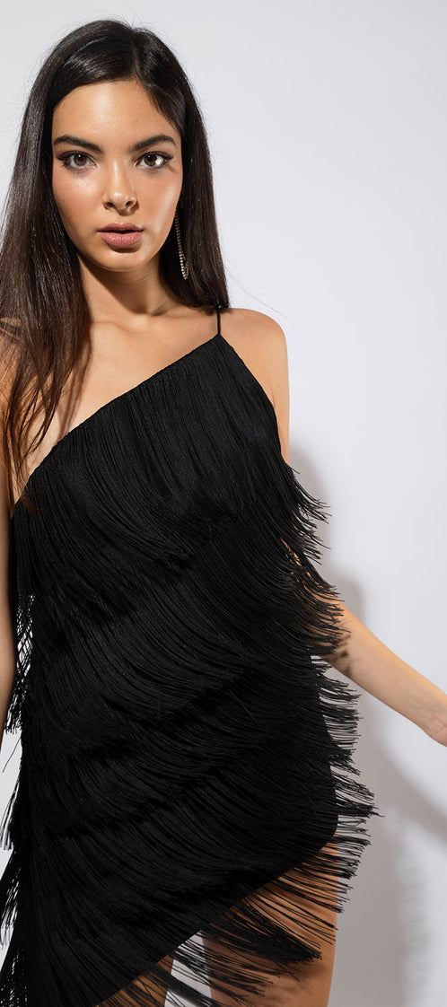 ASYMMETRIC black dress