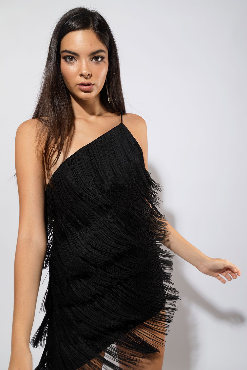 ASYMMETRIC black dress