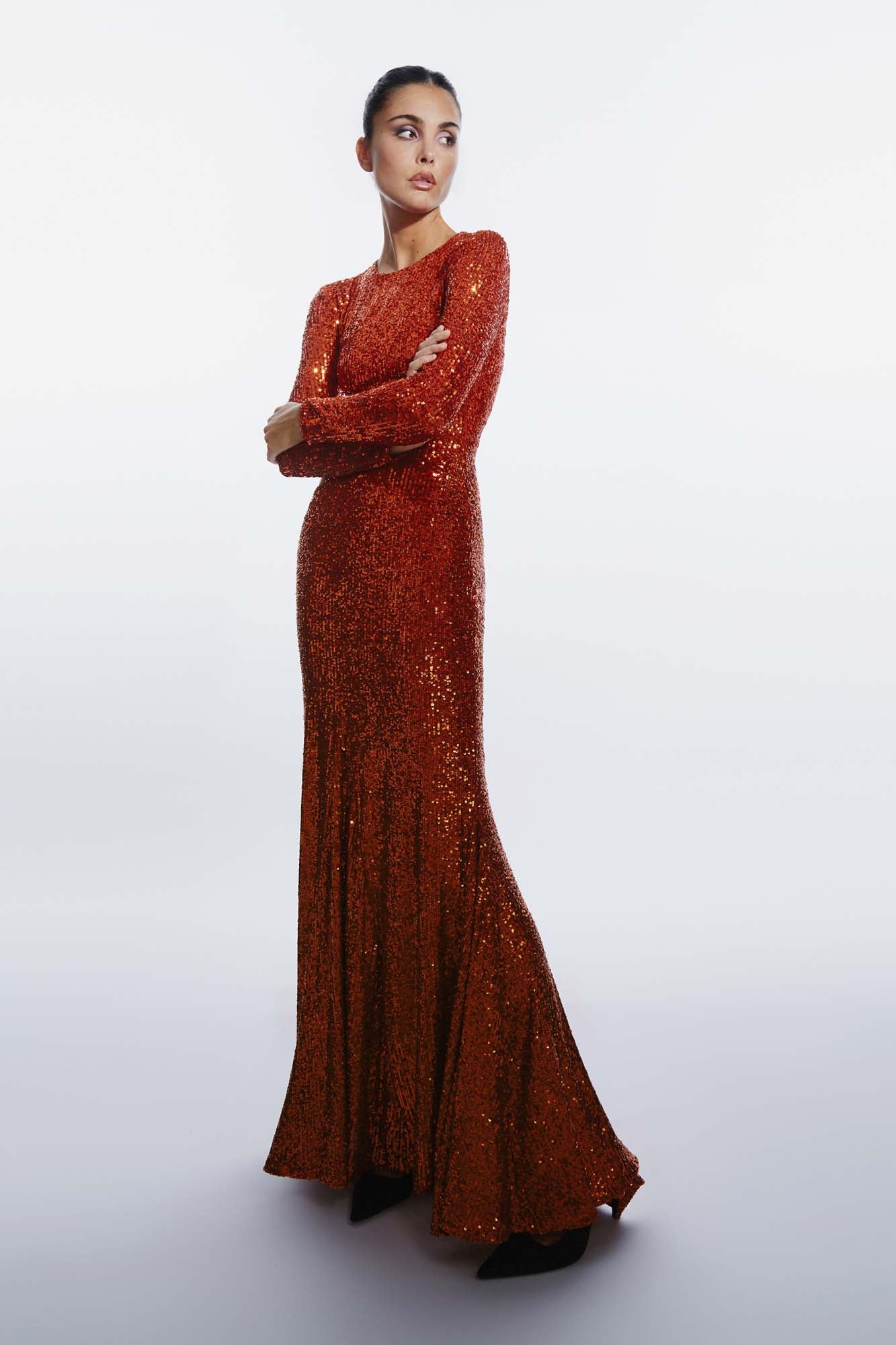 fire sequin dress On Fire Sequin Mini Dress - Orange