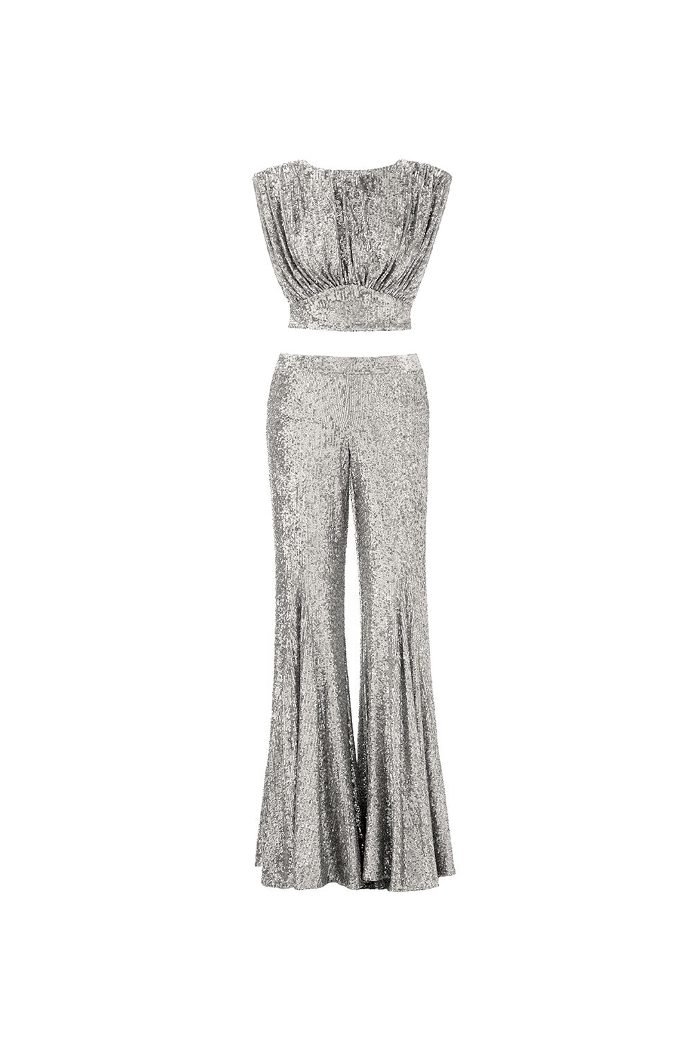 CHER silver croptop