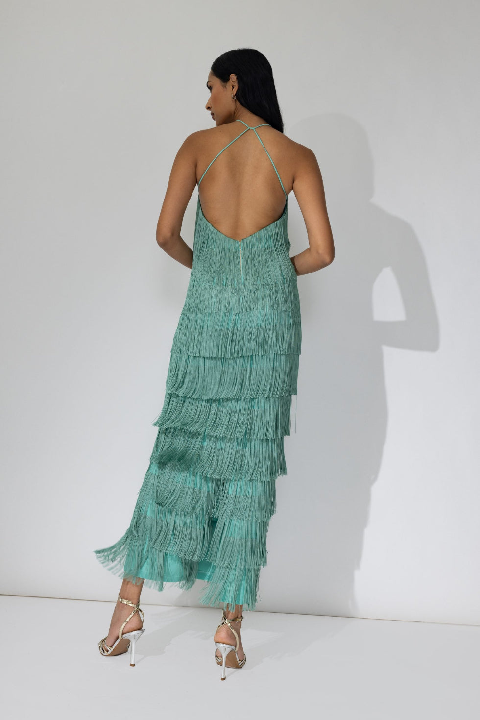LONG ALBA aquamarine dress