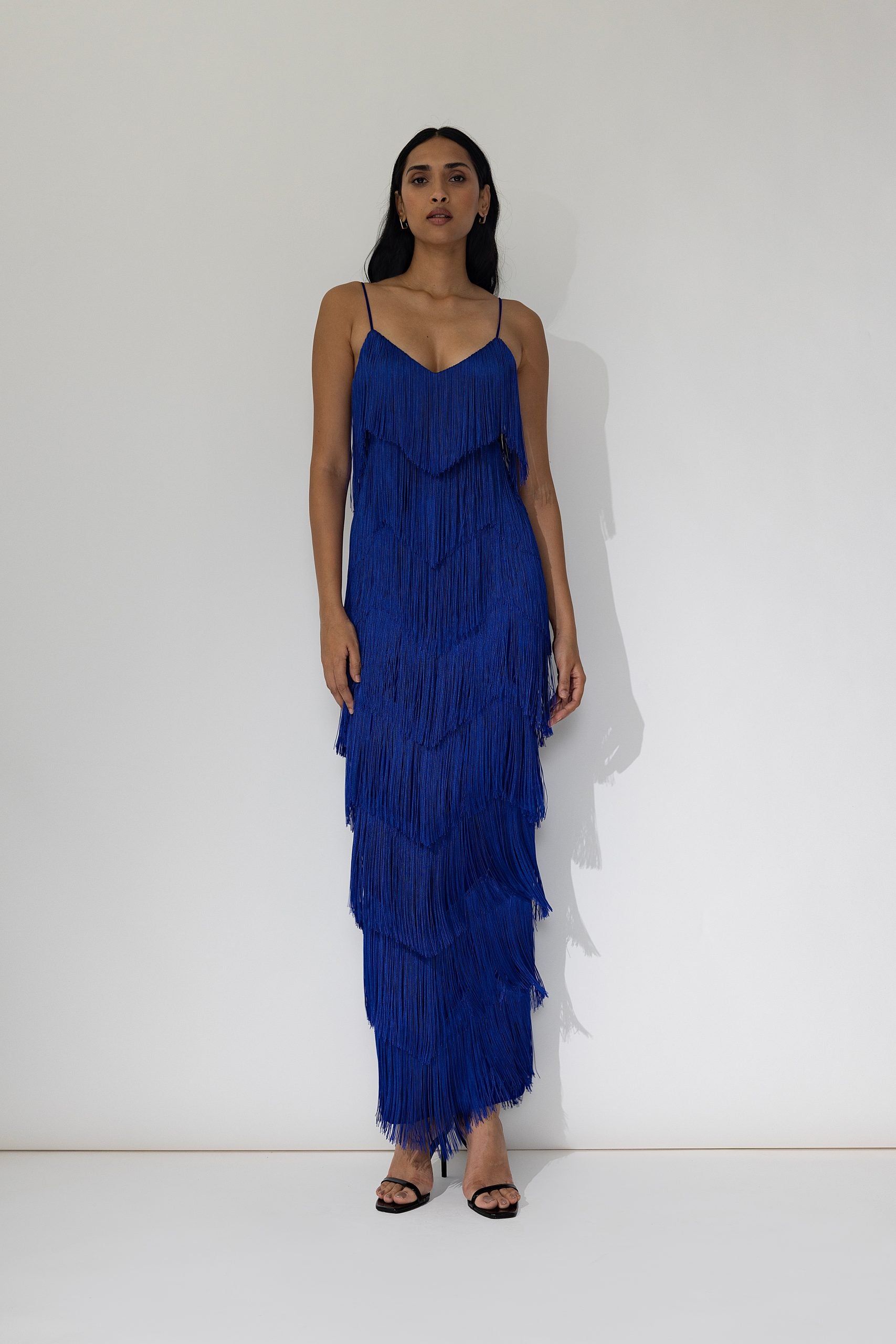 LONG WOM deep blue dress