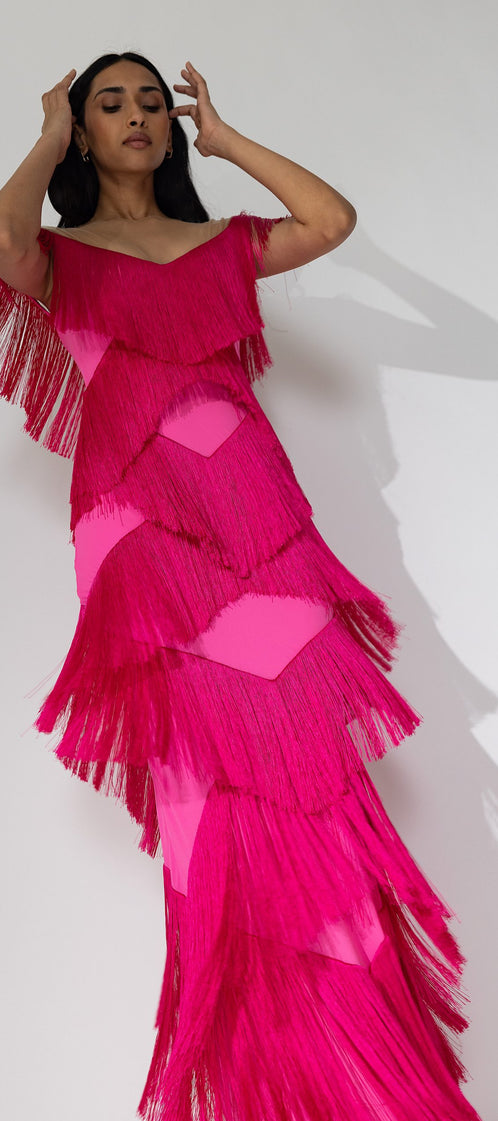 ROMBO fuchsia dress