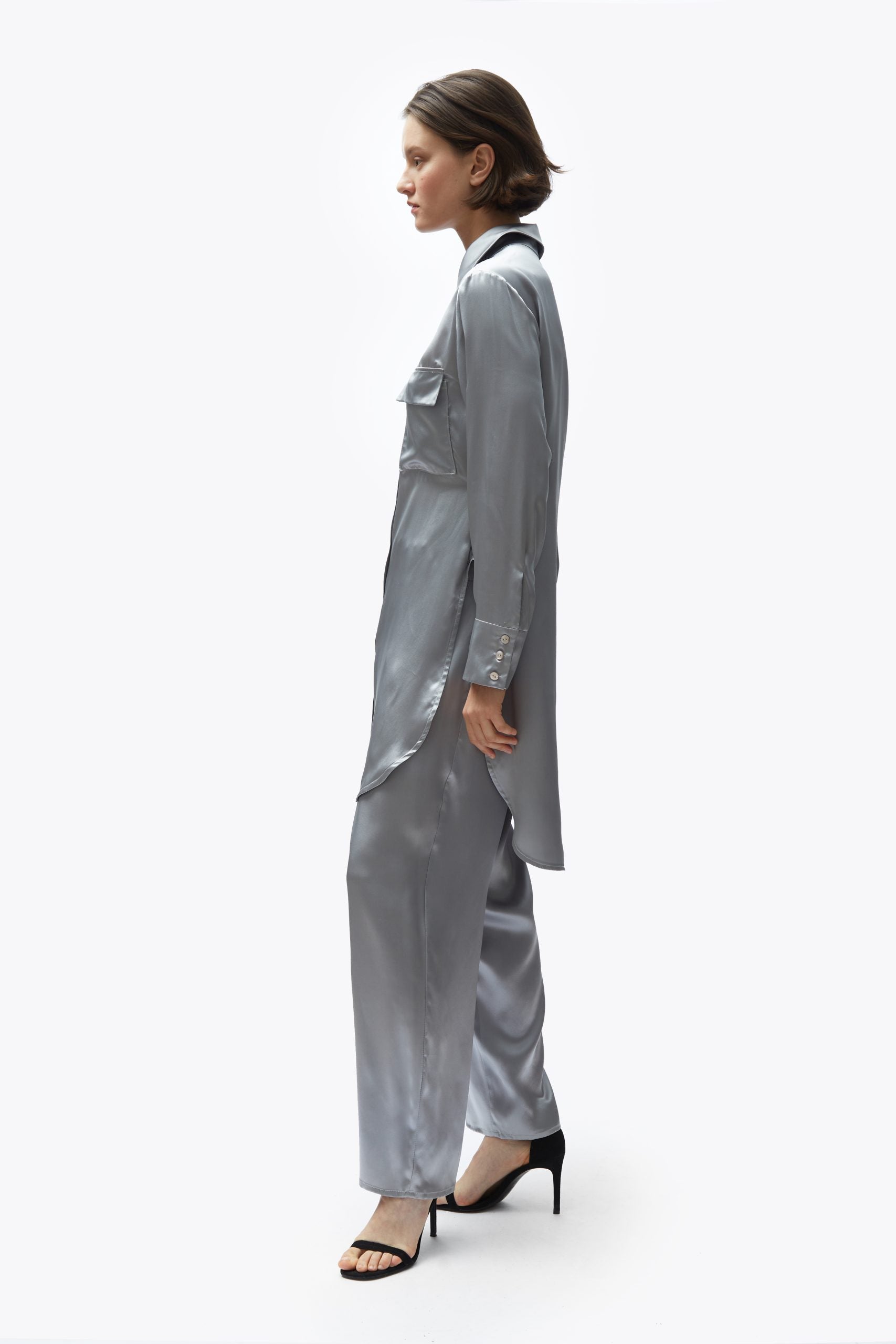 TOMGIRL pearl silk trousers
