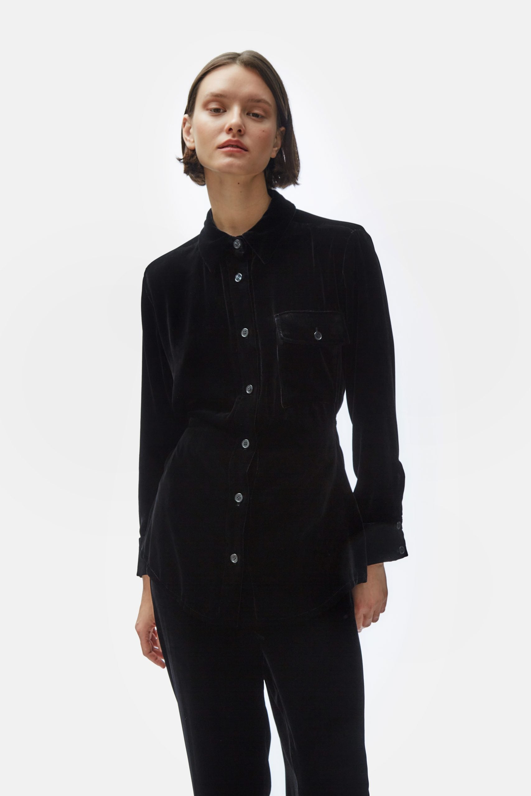 TOMGIRL velvet shirt