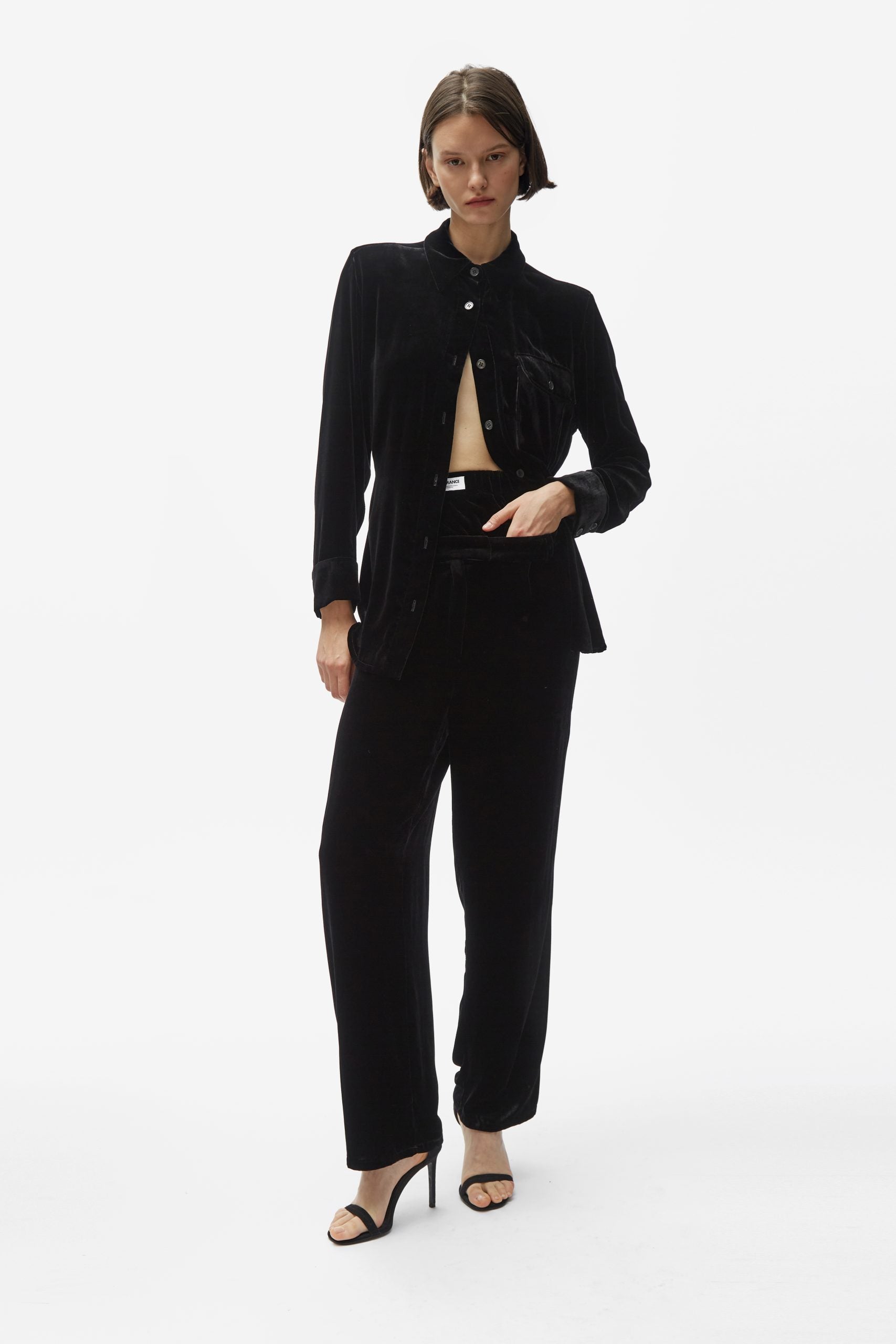 TOMGIRL velvet shirt