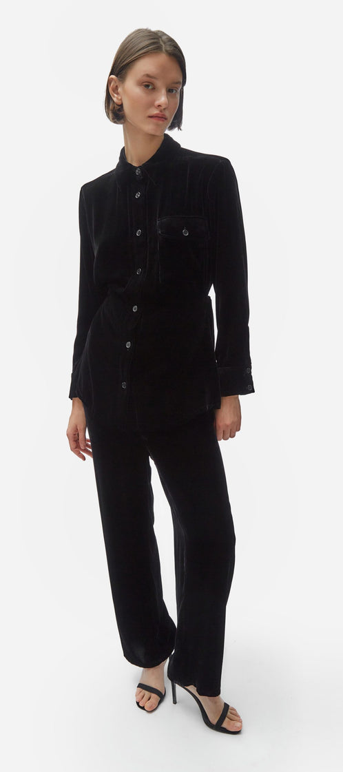 TOMGIRL velvet shirt